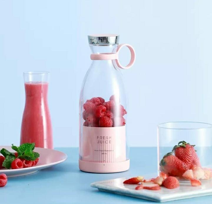 🍓 Mini USB Juicer Bottle – Fresh Smoothies in Seconds