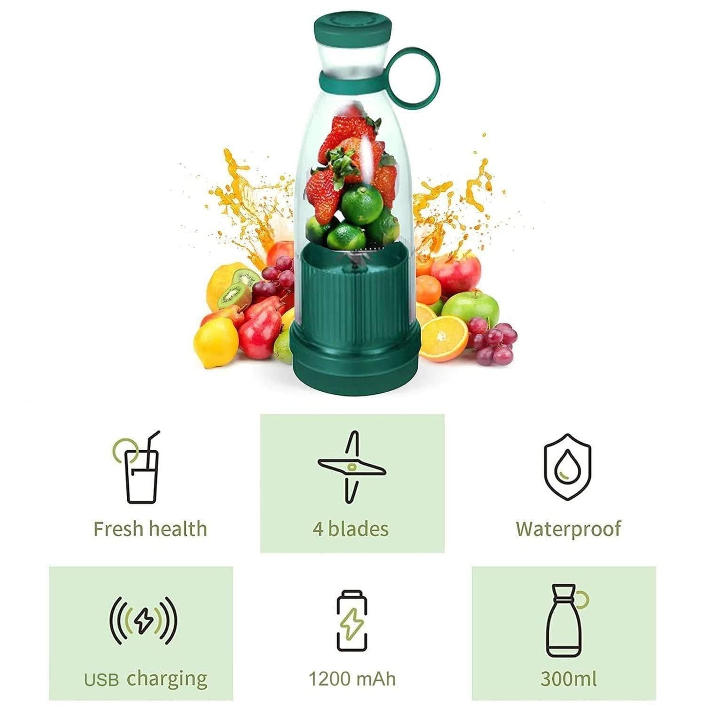 🍓 Mini USB Juicer Bottle – Fresh Smoothies in Seconds