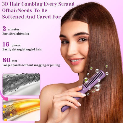Meneflix Portable Mini Hair Straightener Cordless Rechargeable Mini Adjustable Hair Straightener Hot Comb ''50%off- Today only''