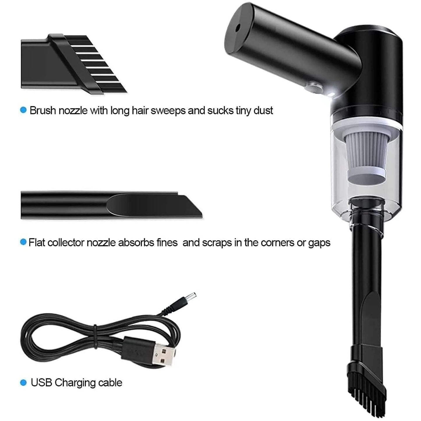 "2-in-1 Wireless Air Duster & vacuum cleaner for car ,PC & home cleaning"